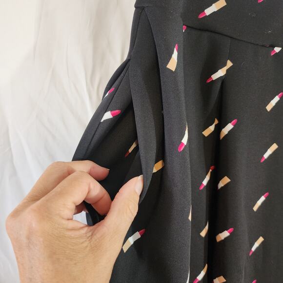 Ashley Nell Tipton Black A-line flared Knee Length Pockets Skirt Size 2X - Picture 2 of 4